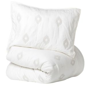 Nate Berkus for Target - King Duvet Set, Diamond Embroidered Almond/Cream